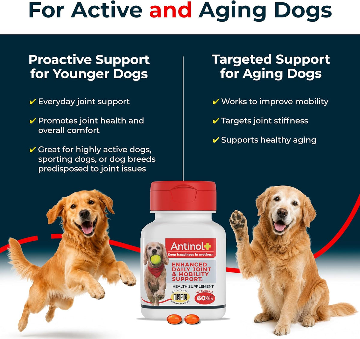 Antinol Plus Mobility Hip & Joint Supplement for Dogs